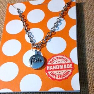 Silver 'Faith' Pendant Necklace